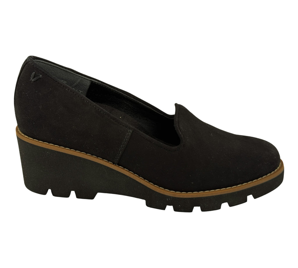 black wedge dress shoe Vionic Willa BLK SDE Black Lace-Up Flared Gothic 211PROMO inch wedge heel and Size:M (36-37 sleeve length)