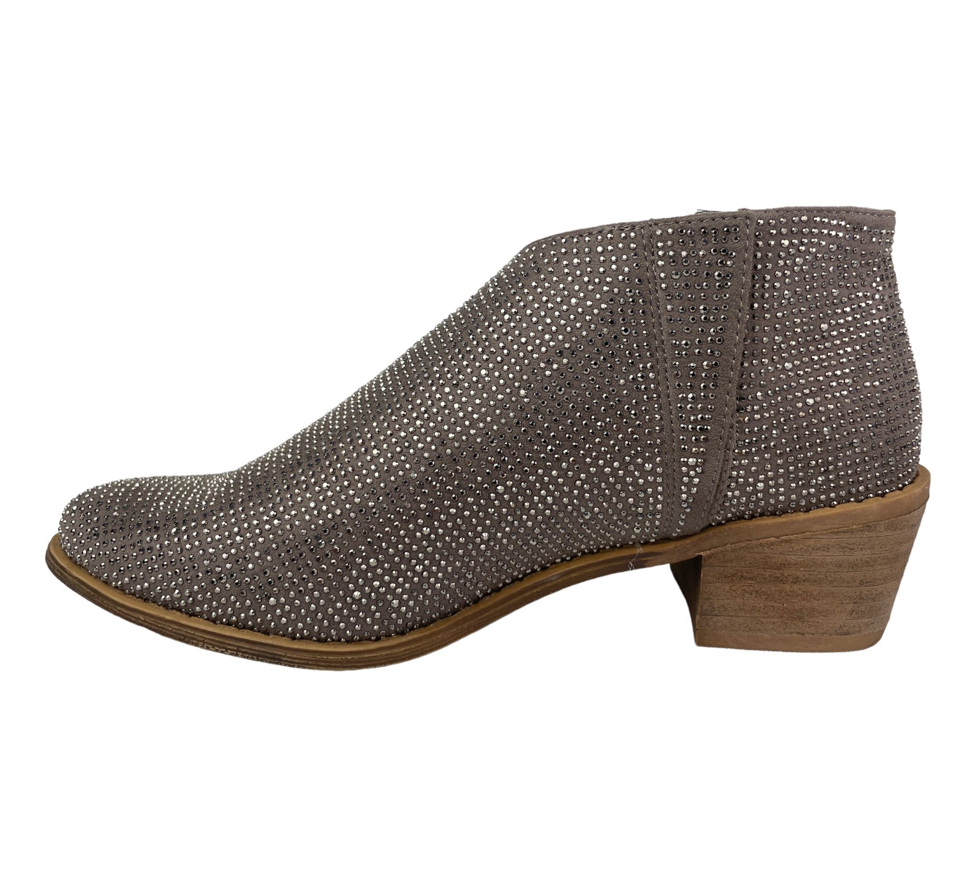 Very G Crystal Bootie in Taupe