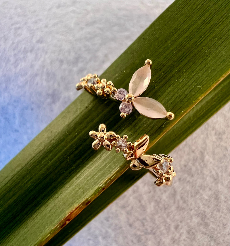 Pale Pink Adjustable Flower Ring