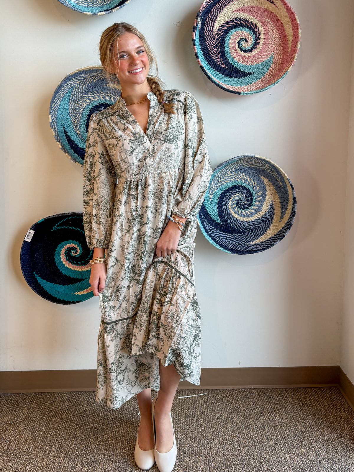 Forest Green Toile Midi Dress – Marti & Liz Boutique