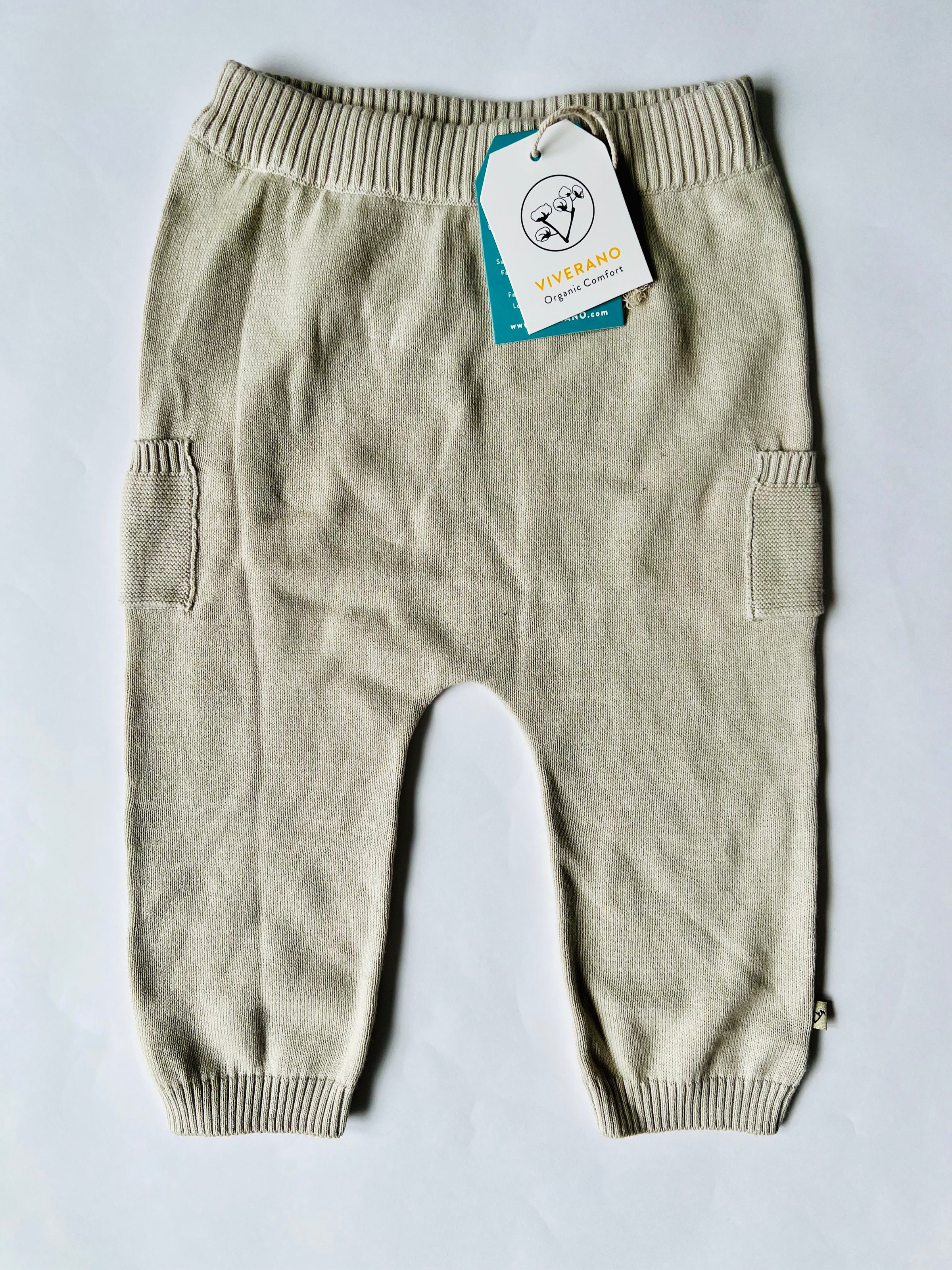 Viverano Organics Sweater Knit Pocket Pants Stone