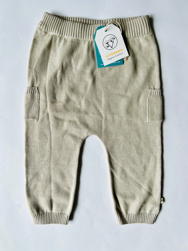 Viverano Organics Sweater Knit Pocket Pants Stone
