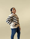 Ivory and Black Stripped Sweater