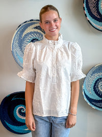 Floral White Top