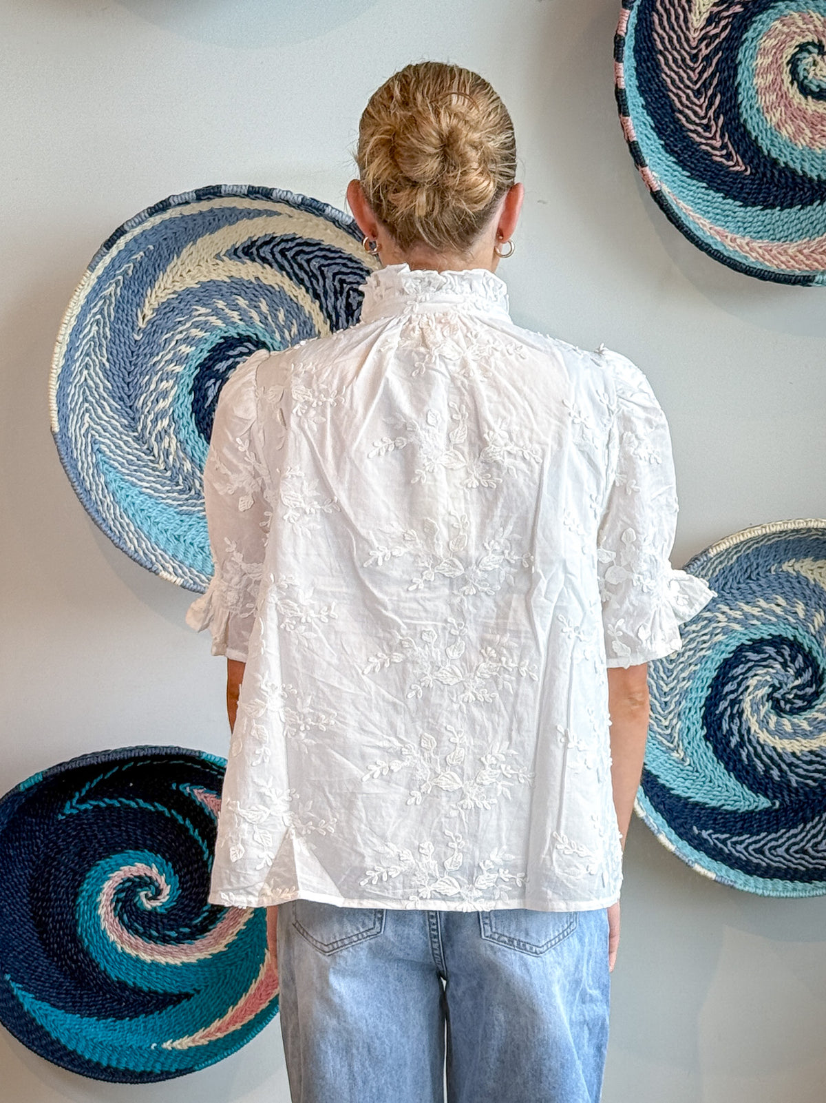 Floral White Top