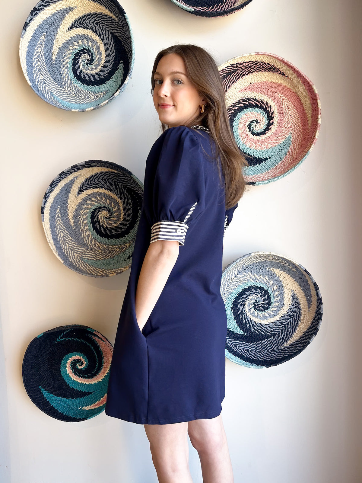 Vinyard Ventures Dress in Navy
