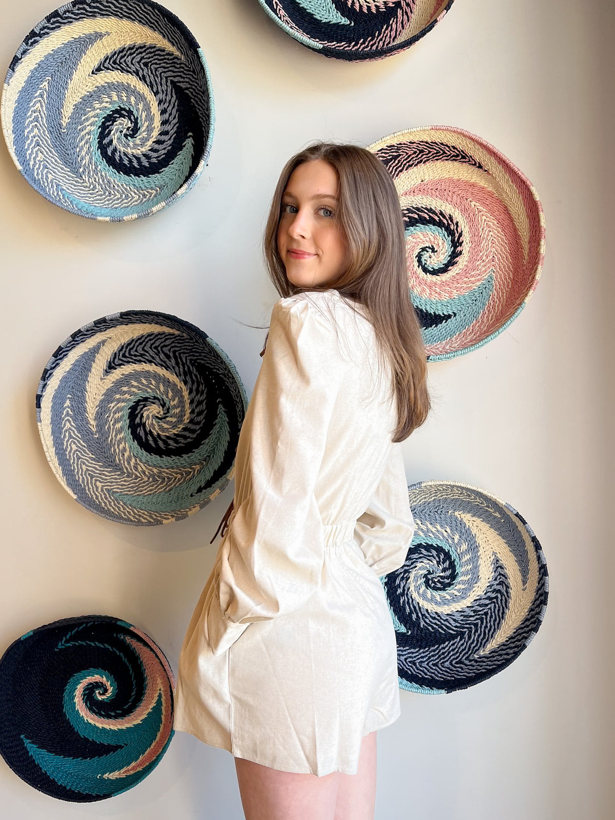 Cream Linen Romper