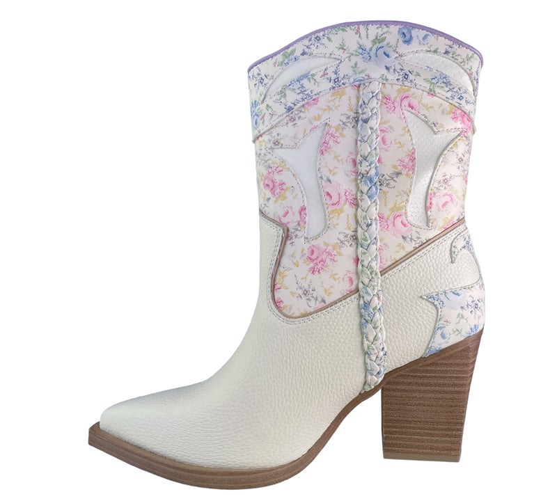 Mia Calico Western Boot In Ivory Mia Calico Western Boot In Ivory