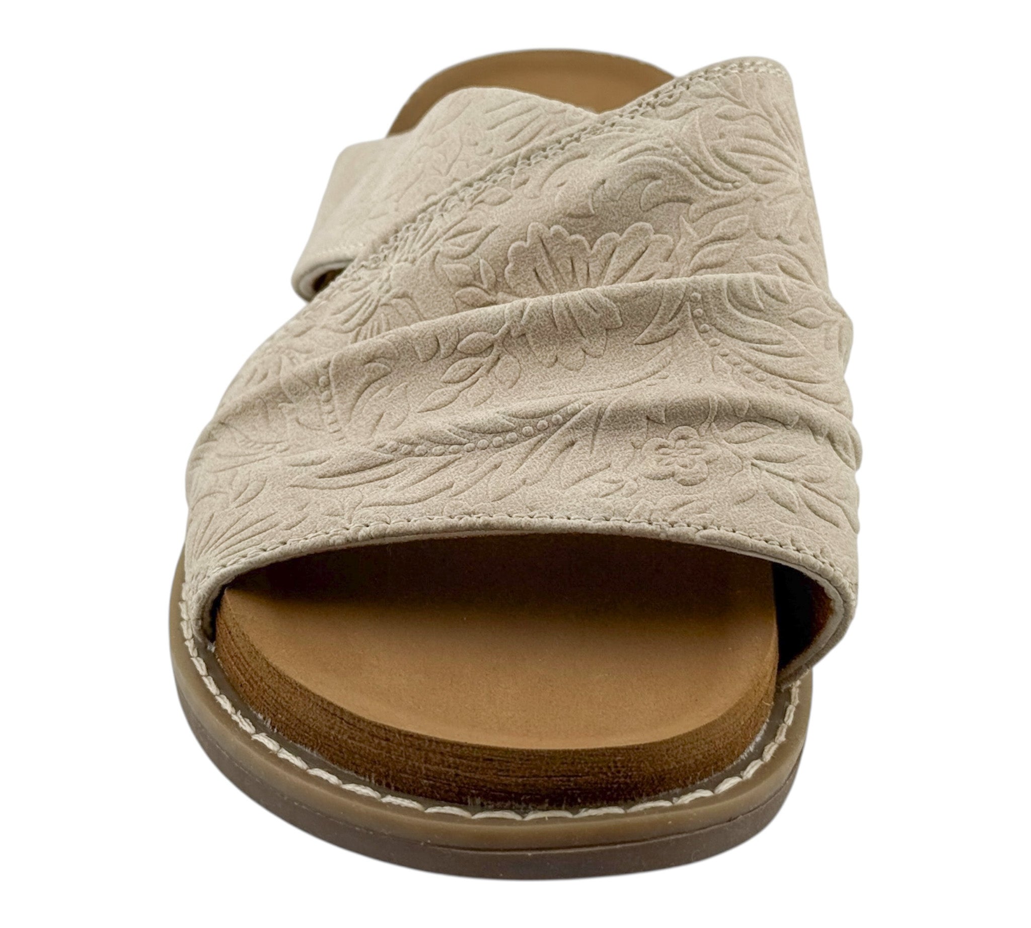 Very G Jolene Tooled Sandal in Cream