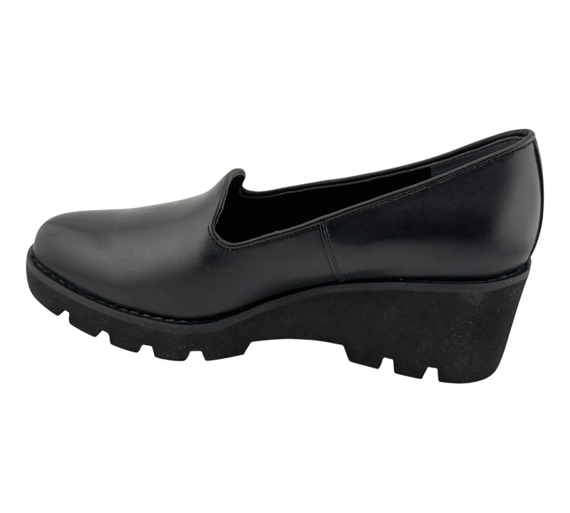 Vionic Willa Wedge Black Leather