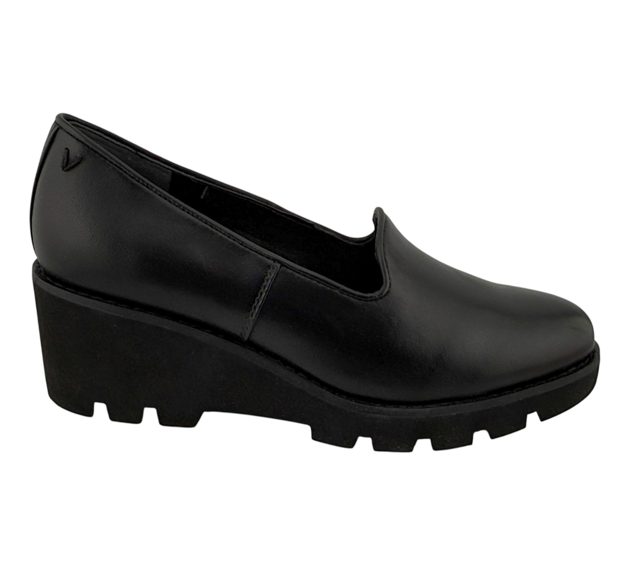Vionic Willa Wedge Black Leather