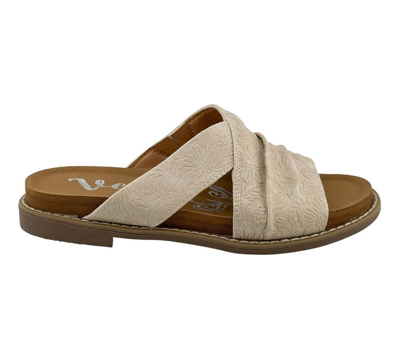 Very G Jolene Tooled Sandal in Cream