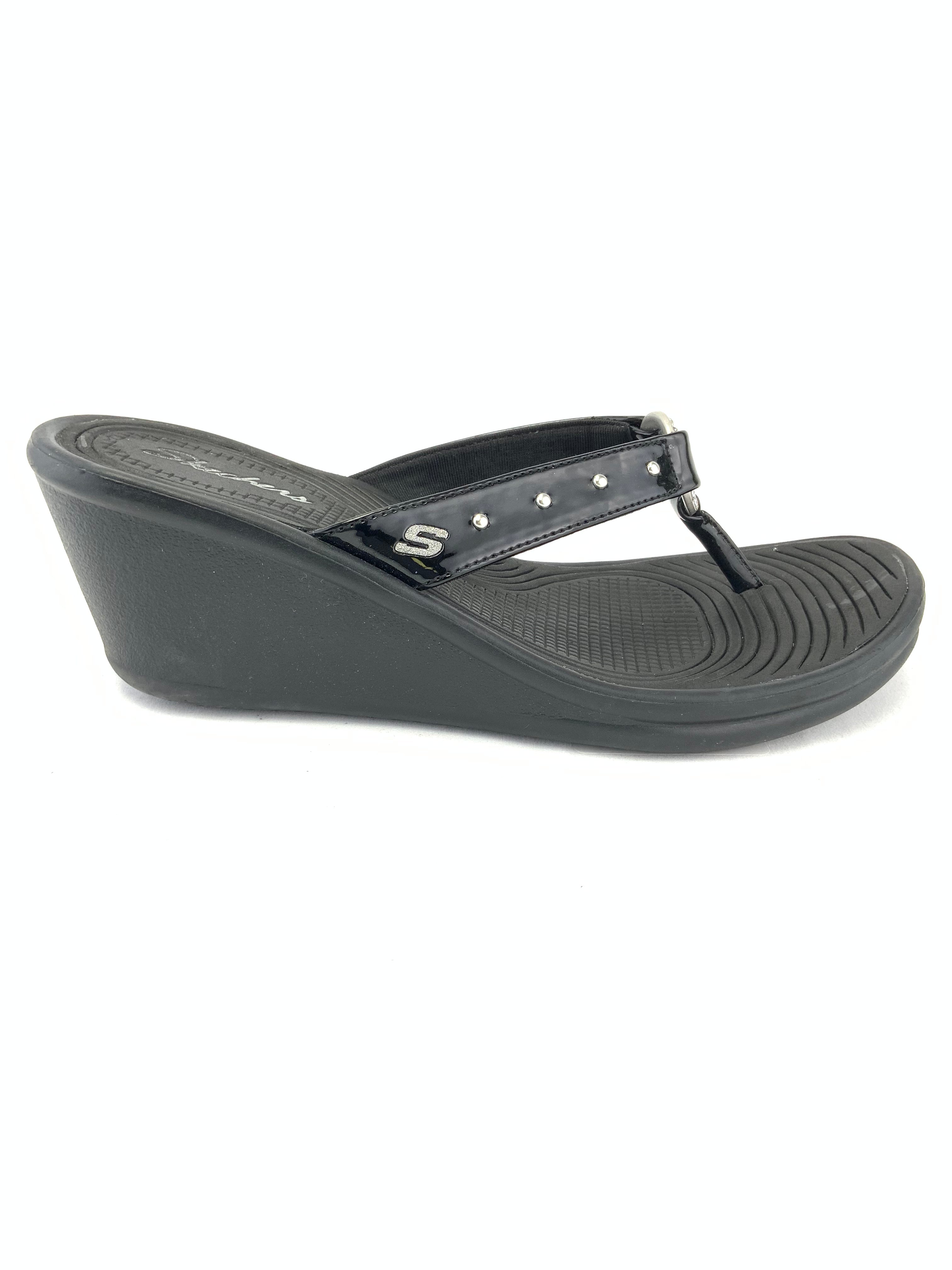 Skechers cheap black wedge