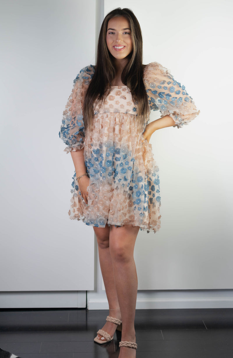 marlise floral mini dress Altar'd State Marlise White And Pink Multi